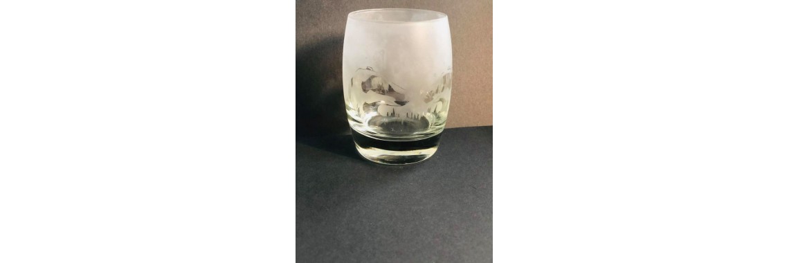 Etched Badger Glass